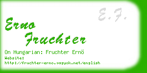 erno fruchter business card